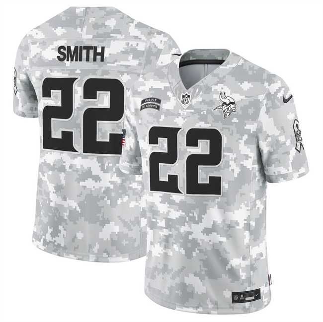 Mens Minnesota Vikings #22 Harrison Smith 2024 F.U.S.E Arctic Camo Salute To Service Limited Stitched Jersey Dyin->minnesota vikings->NFL Jersey
